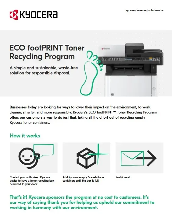 ECO FootPRINT, Kyocera, Enviroment, Mega Business Systems