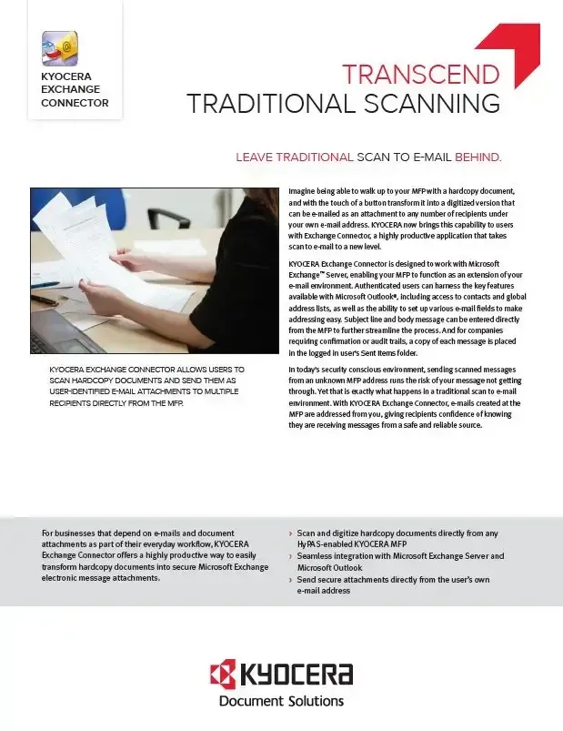 Kyocera, Software Capture, Distribution, Exchange Connector, Mega Business Systems