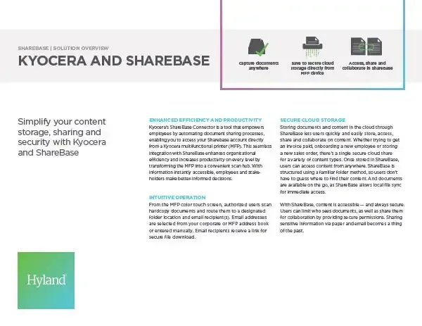 ShareBase, Kyocera, Solution, Software, Document Management, Mega Business Systems